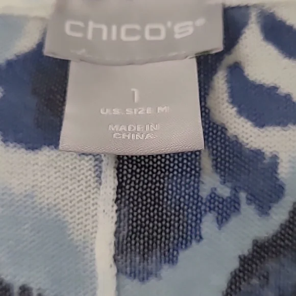 CHICO'S PAISLEY LIGHT WEIGHT CARDIGAN - Picture 5 of 6